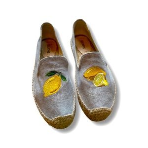 Soludos Lemon Platform Espadrille size US 8 worn once in perfect condition.
